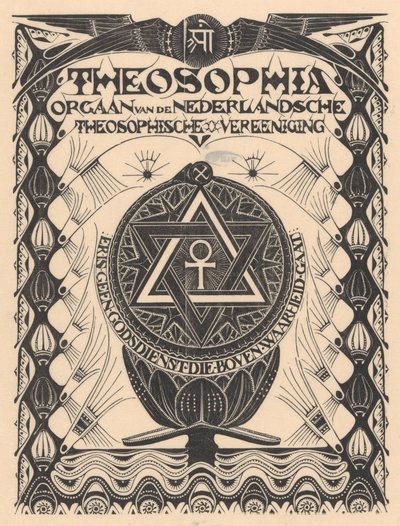 Obálka časopisu Theosophia od Mathieu Lauweriks