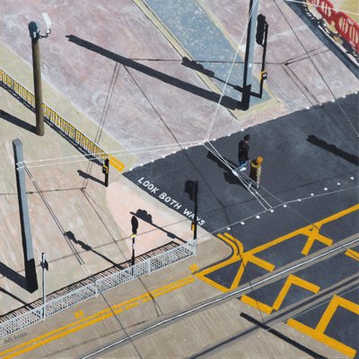 Look Both Ways, 2020 (akryl na desce) od Matt Bannister