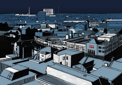 Mystery Power Cut, 2016 (akrylová tuš, digitální) od Matt Bannister