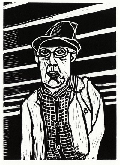 Southwark Man, 2013 (linoryt) od Matt Bannister