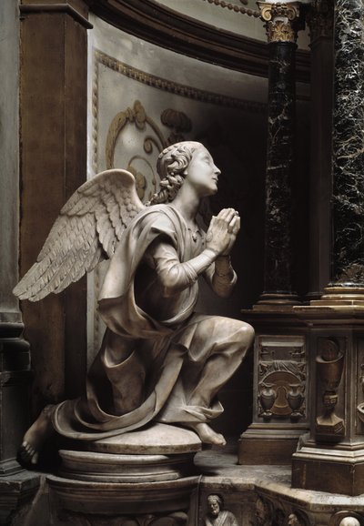 Mramorová socha Angel in Adoration od Mattea Civitaliho (1436-1501) od Matteo Civitali