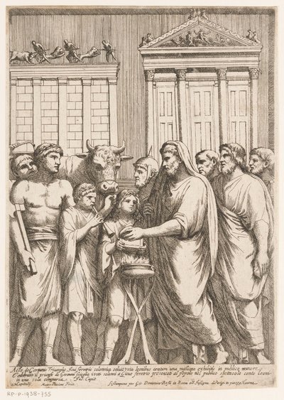 Marcus Aurelius jako nejvyšší kněz Basreliéfy na Konstantinově oblouku (název série) od Matteo Piccioni