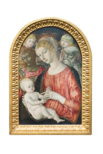 Madona s dítětem s anděly, svatý Jan Křtitel a svatý Jeroným od Matteo di (c.1430 95) Giovanni