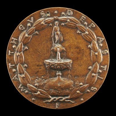 Fontána převýšená nahou mužskou postavou [reverzní], c. 1446. od Matteo di Andrea de Pasti