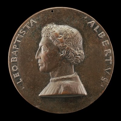 Leone Battista Alberti, 1404-1472, architekt a spisovatel o umění a vědě [avers], 14461450. od Matteo di Andrea de Pasti