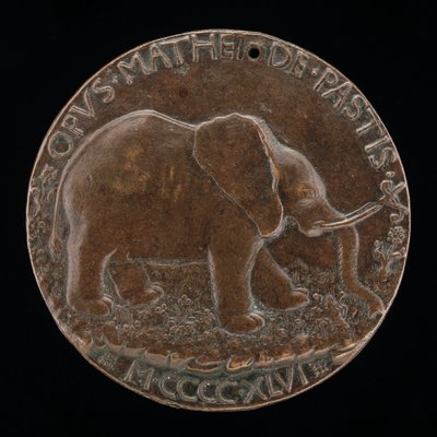 Slon Malatesta na louce [reverse], 1446. od Matteo di Andrea de Pasti