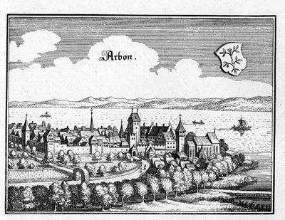 Arbon - výňatek z Topographia Sueviae (Schwaben) od Matthaus Merian