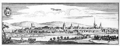 Besigheim - výňatek z Topographia Sueviae (Schwaben) od Matthaus Merian