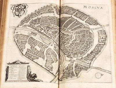Mapa Moskvy. Z: Newe Archontologia cosmica od Johanna Ludwiga Gottfrieda, 1646. od Matthaus the Elder Merian