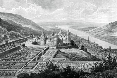 Zámek Heidelberg, Německo, v roce 1620 1903. od Matthaus Merian
