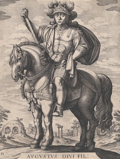Deska 2: Císař Augustus na koni, z 