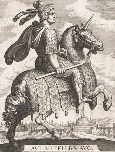 Deska 9: Císař Vitellius na koni, z 