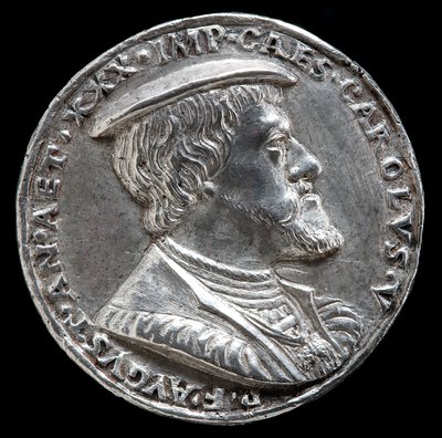 Karel V., 1500-1558, španělský král 1516-1556, císař Svaté říše římské 1519 [avers], 1530. od Matthes Gebel