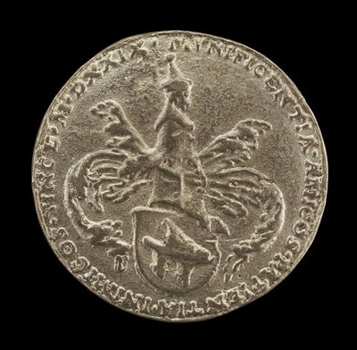 Shield of Arms, Crest and Mantling [reverse], 1529. od Matthes Gebel