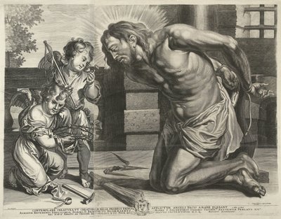 Kristus klečící před Arma Christi od Mattheus Borrekens