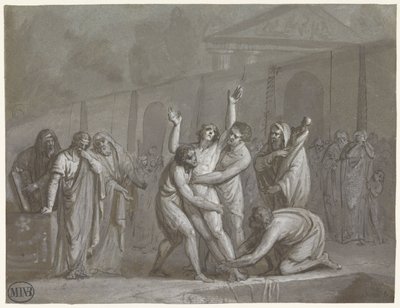 římská poprava od Mattheus Ignatius van Bree