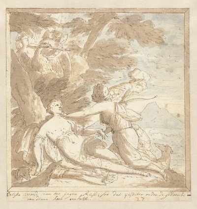 Jupiter v Callisto od Mattheus Terwesten
