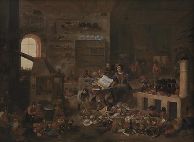 Alchymista ve své laboratoři od Mattheus van Helmont
