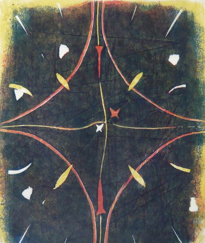 mandala tok, 2012 (linoryt) od Matthew Hilton