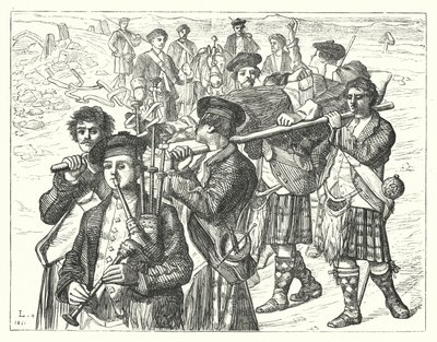 The Night After Culloden (rytina) od Matthew James (attr. to) Lawless