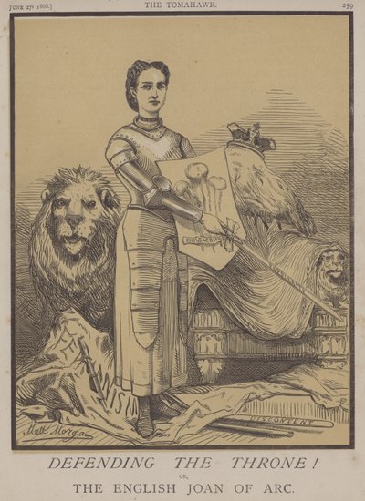 Obrana trůnu! nebo, anglická Johanka z Arku (barva litho) od Matthew