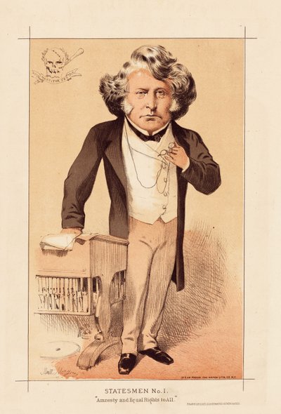 Státník č. 1, Amnestie a stejná práva pro všechny, pub. 1871 (barevné lito) od Matthew