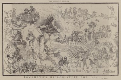 Tomahawkův hieroglyf z roku 1869 (barevné lito) od Matthew