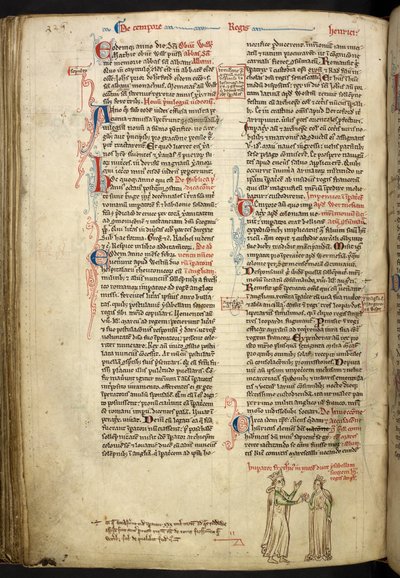 Sňatek Fridricha II. a Isabely Anglické, královský 14 C VII, f.123v od Matthew Paris