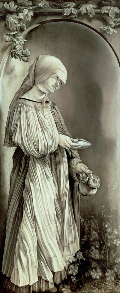 Svatá Alžběta Uherská (1207-31) 1509 (grisaille) od Matthias (c.1480 1528) Grunewald