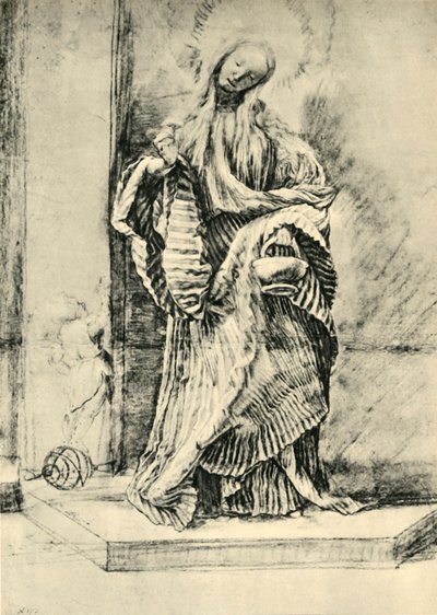 Svatá Dorota s košíkem květin, c1520, 1943. od Matthias Gruenewald