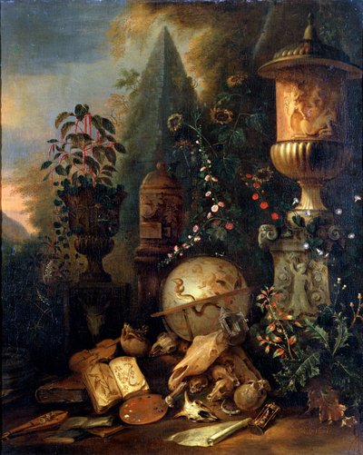 Vanitas. Zátiší s vázou, 17. nebo začátek 18. století od Matthias Withoos