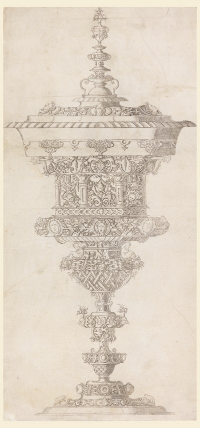 Stojatý pohár s přebalem, z "Novum opus cratero graphicum..." od Matthias Zündt