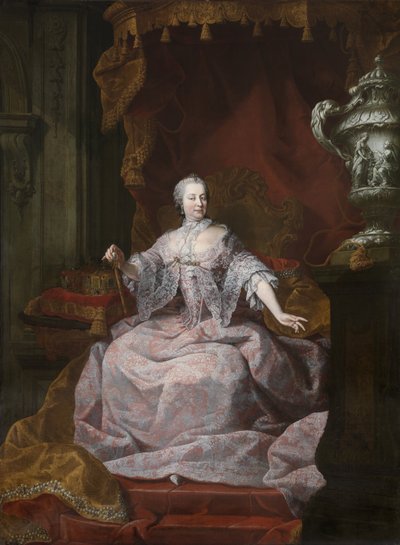 Portrét císařovny Marie Terezie Rakouské 1717-1780, 50. léta 18. století od Matthias de Visch