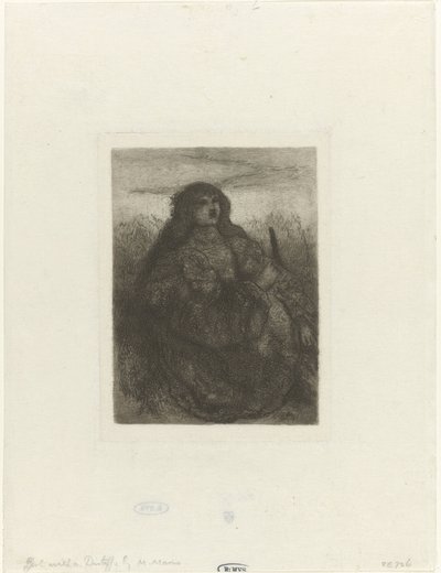 Žena v krajině Žena s personálem od Matthijs Maris