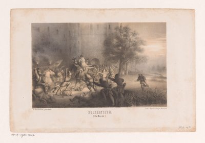 Bulgersteyn obležený Normany Bulgersteyn (Norové) (název na objektu) od Matthijs Willem Gerardus Michielsen