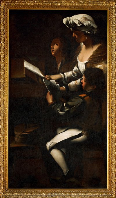 Zpěváci, kolem roku 1630 (malba na plátně) od Mattia (1613-99) Preti