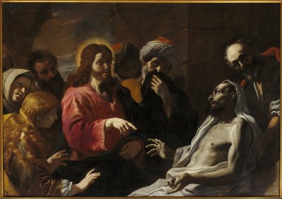 Lasaruksen ylösnousemus, 1600-luvun toinen puoli (öljy kankaalle) od Mattia (1613 99) Preti