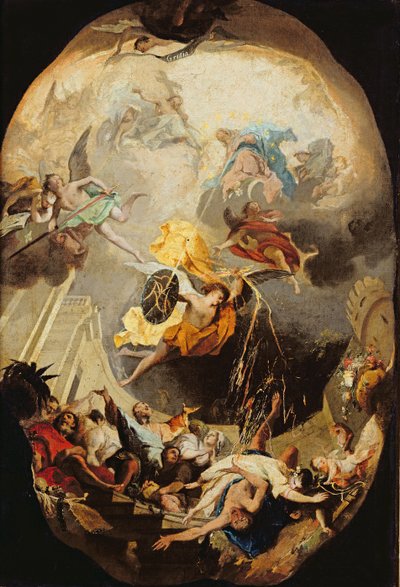 Řád dominikánů překonávající herezi, 1750 od Mattia Bortoloni
