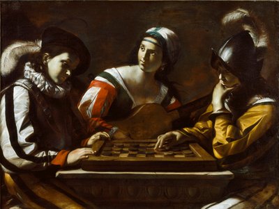The Game of Draughts, 1630s od Mattia Preti
