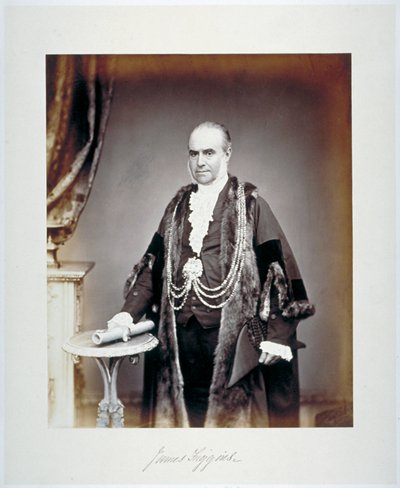 James Figgins, šerif z Londýna, v kostýmu svarel, c1865 od Maull and Co