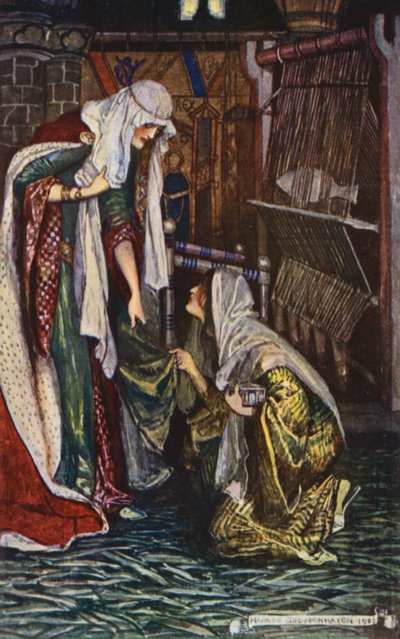 Ilustrace k Ivanhoe od Sira Waltera Scotta (barevná litografie) od Maurice (after) Greiffenhagen