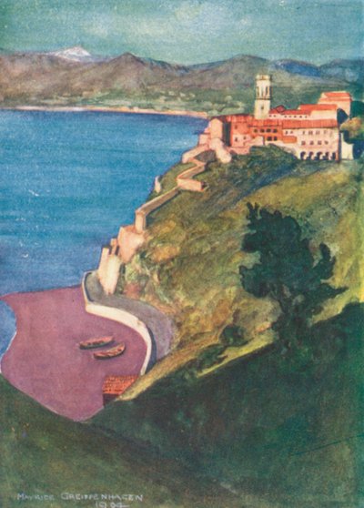 Pozzano (barevná litografie) od Maurice (after) Greiffenhagen