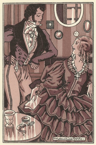 Ilustrace pro Scenes de la Vie de Boheme od Henriho Murgera (litho) od Maurice Berty