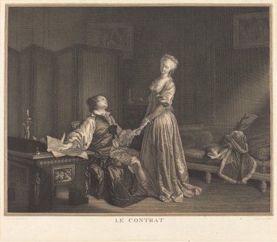 Smlouva od Maurice Blot after Jean Honoré Fragonard