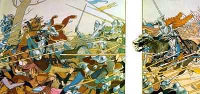 Ilustrace ke knize Život Johanky z Arku, 1896 od Maurice Boutet de Monvel