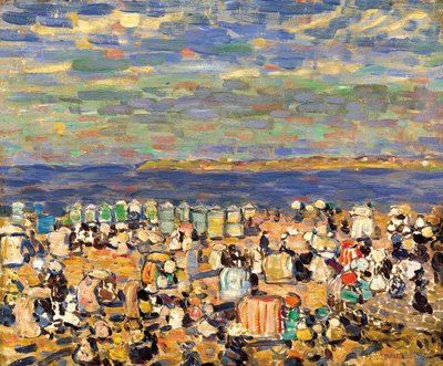 Pláž v St. Malo, c. 1907 od Maurice Brazil Prendergast