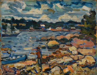 Brooksville, Maine (řeka a skály) od Maurice Brazil Prendergast
