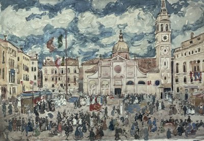 Pole Santa Maria Formosa, Benátky, kolem roku 1898 od Maurice Brazil Prendergast