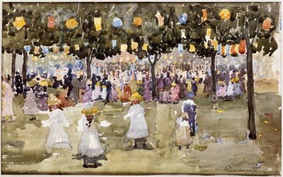 Central Park, New York City, 4. července od Maurice Brazil Prendergast