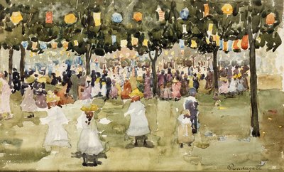 Central Park, New York City, 4. července, cca 1900-03 od Maurice Brazil Prendergast